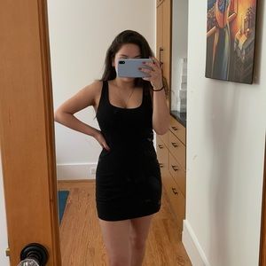 Black mini bodycon dress S